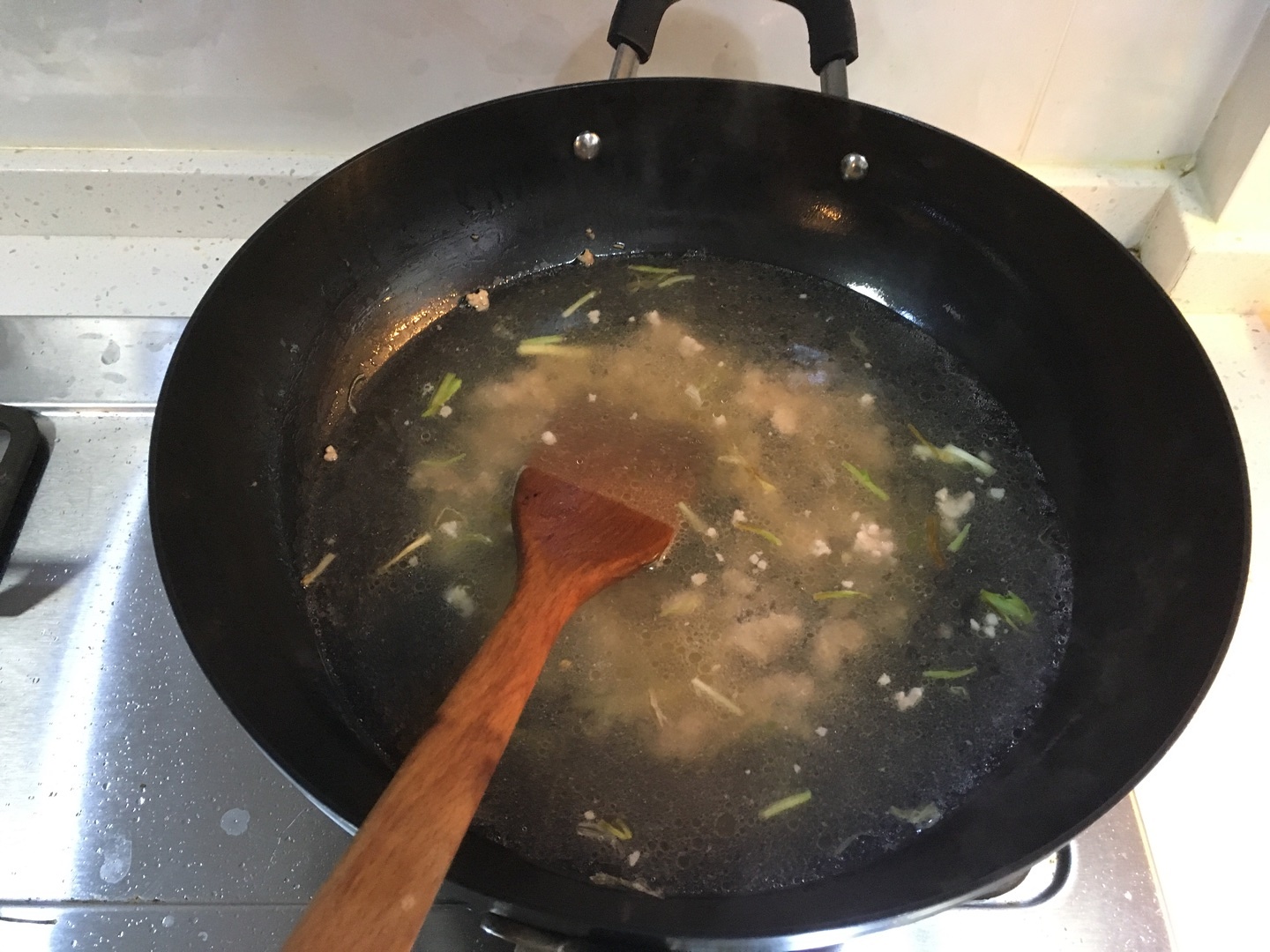 蒸雞蛋肉沫湯的做法 步骤3