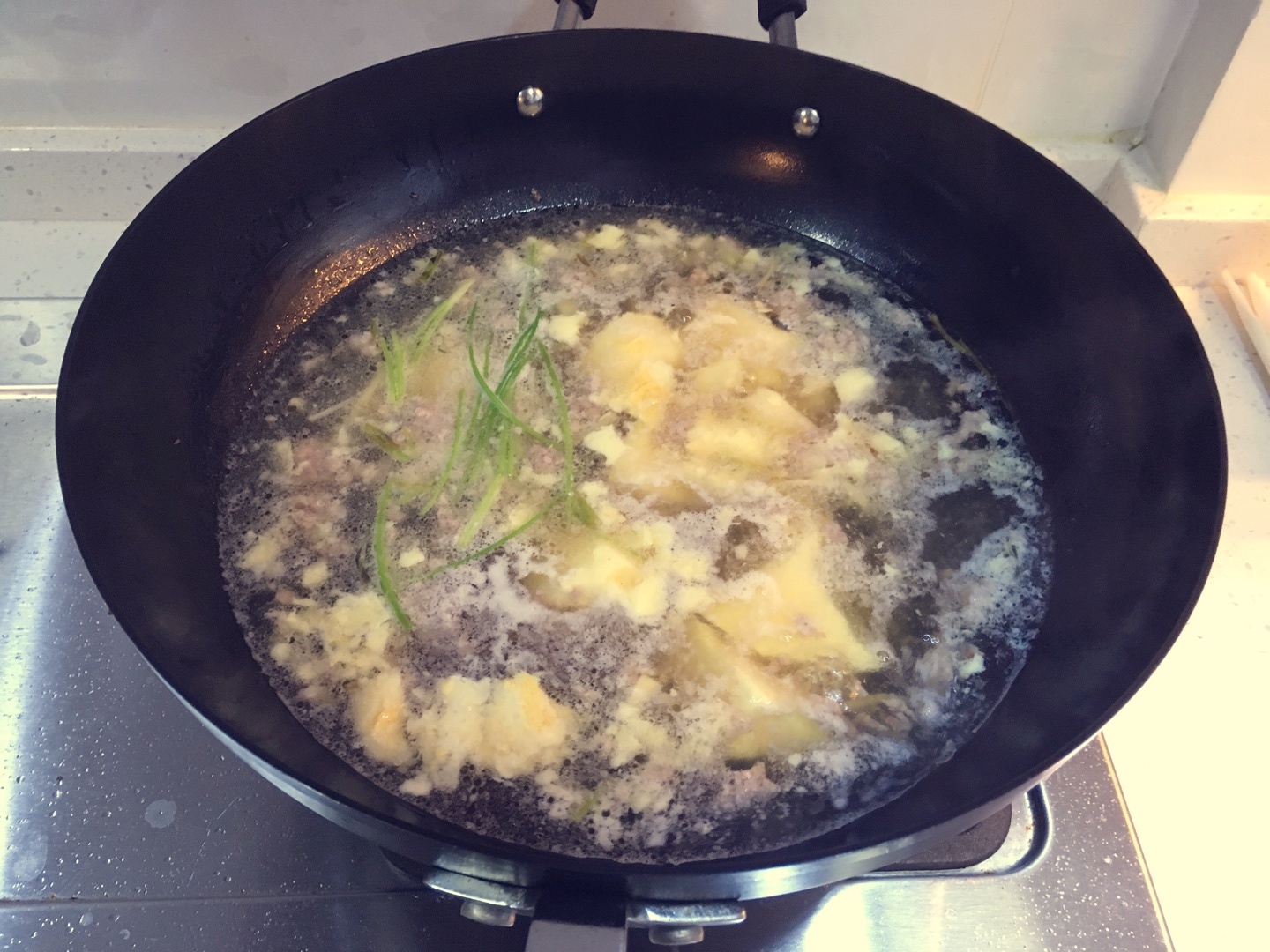 蒸雞蛋肉沫湯的做法 步骤4