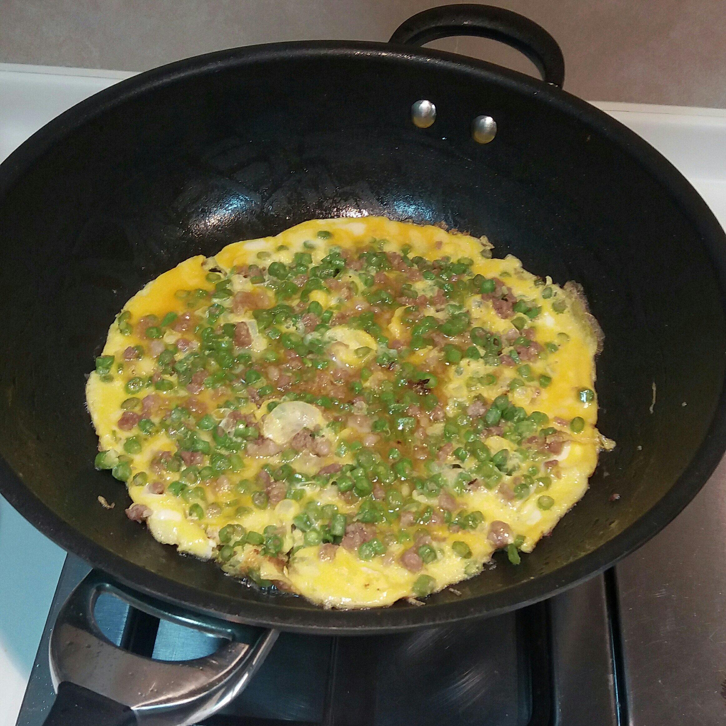 豆角粒肉末煎蛋的做法 步骤5