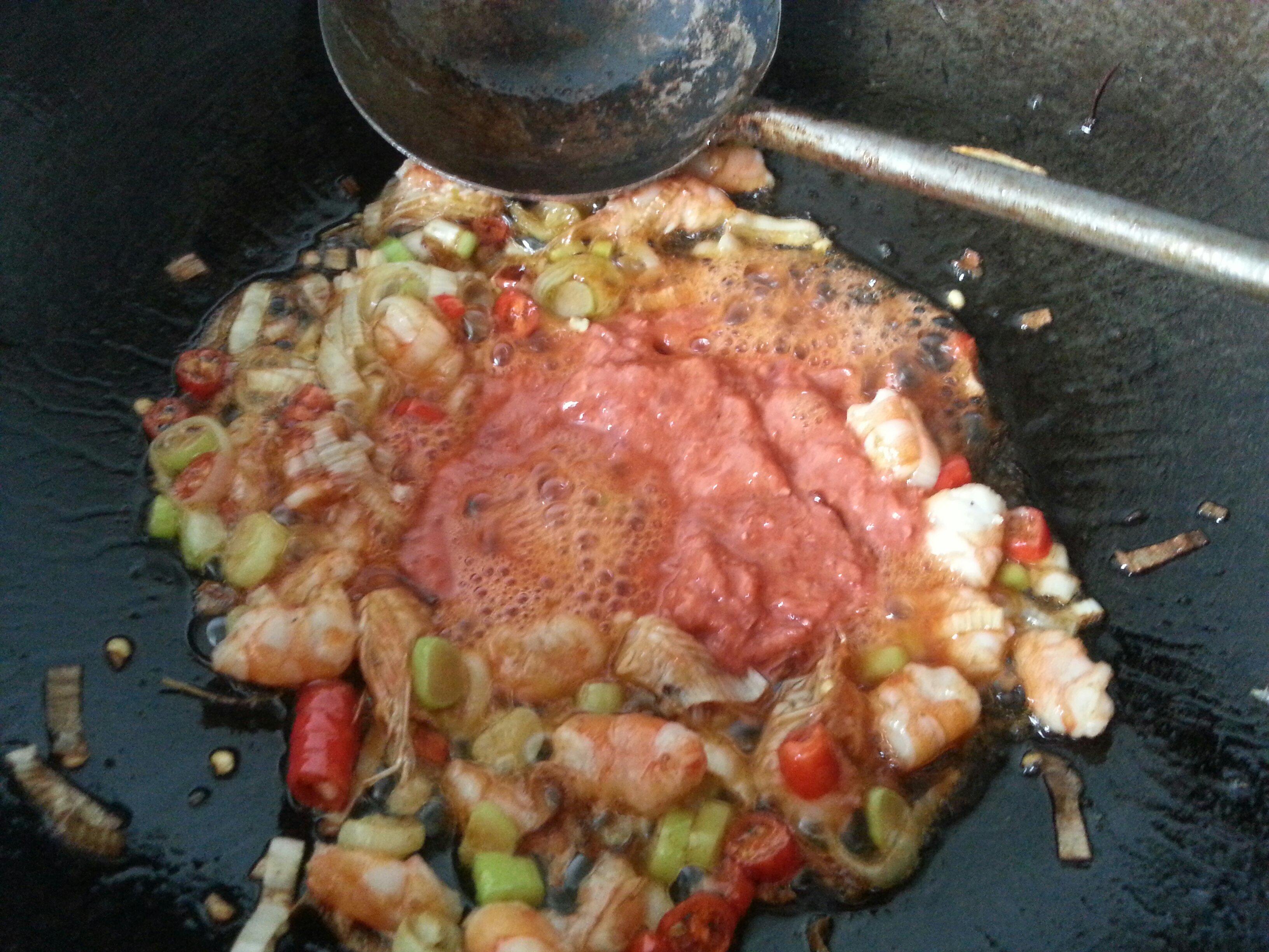 辣炒蝦醬的做法 步骤5
