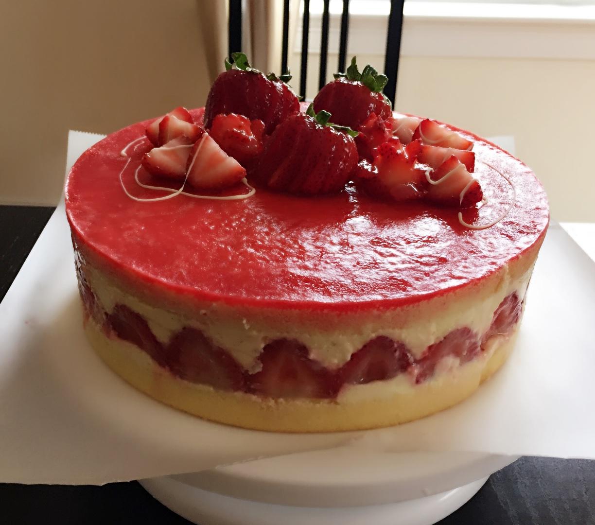 法式草莓蛋糕的做法 步骤10
