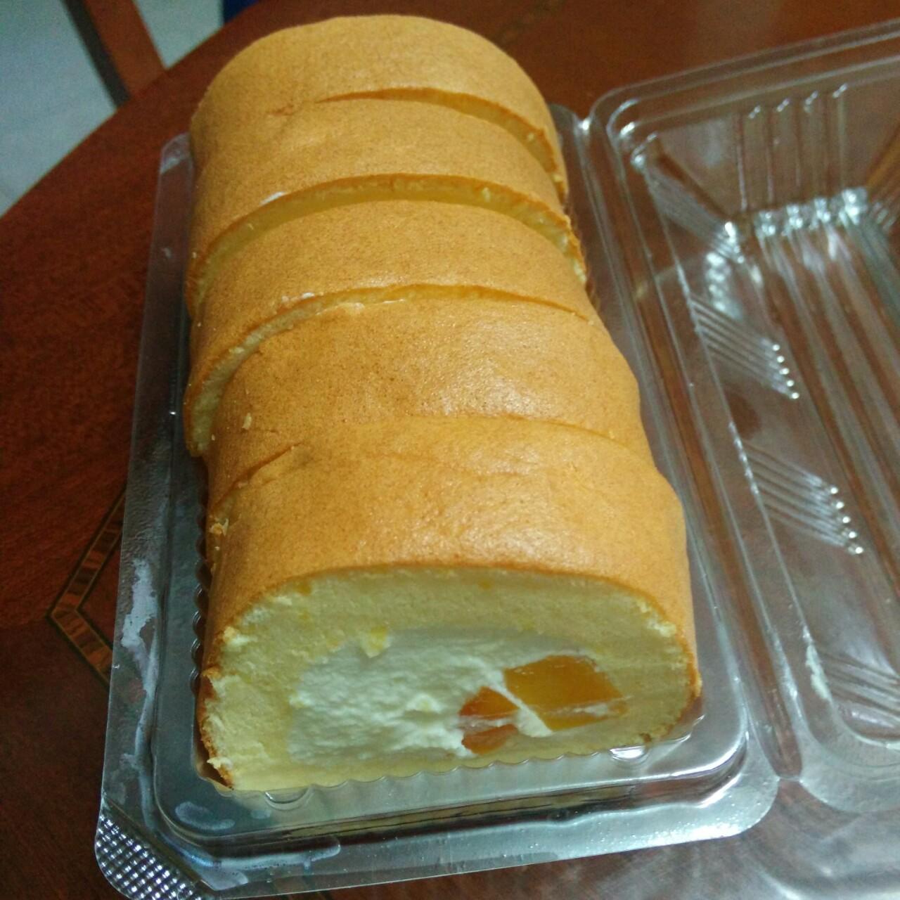 芒果黃桃奶油蛋糕卷的做法 步骤24