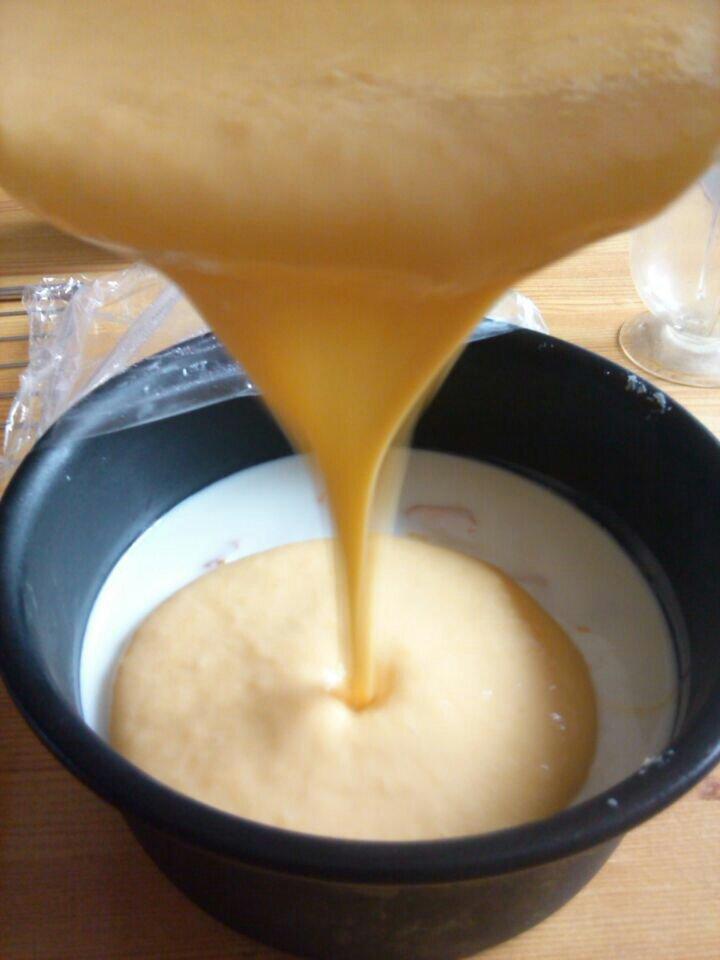 芒果酸奶雙重慕斯(無奶油無乳酪)的做法 步骤7