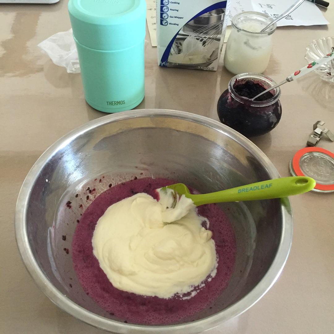 膳魔師魔法燜燒罐－草莓桑葚醬酸奶冰激凌的做法 步骤6