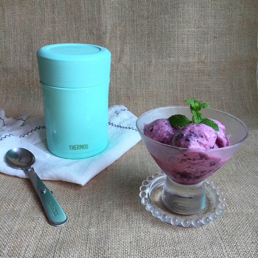 膳魔師魔法燜燒罐－草莓桑葚醬酸奶冰激凌的做法 步骤11