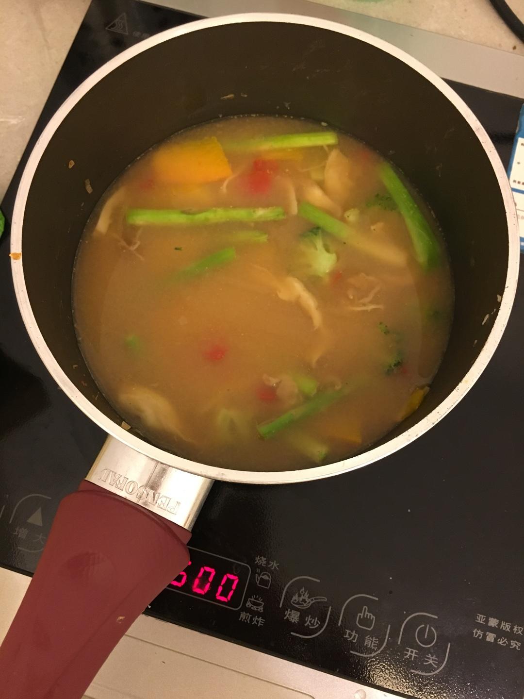 【吃素那點小四兒 減肥餐·第二篇】熱湯· 味增蔬菜湯的做法 步骤4