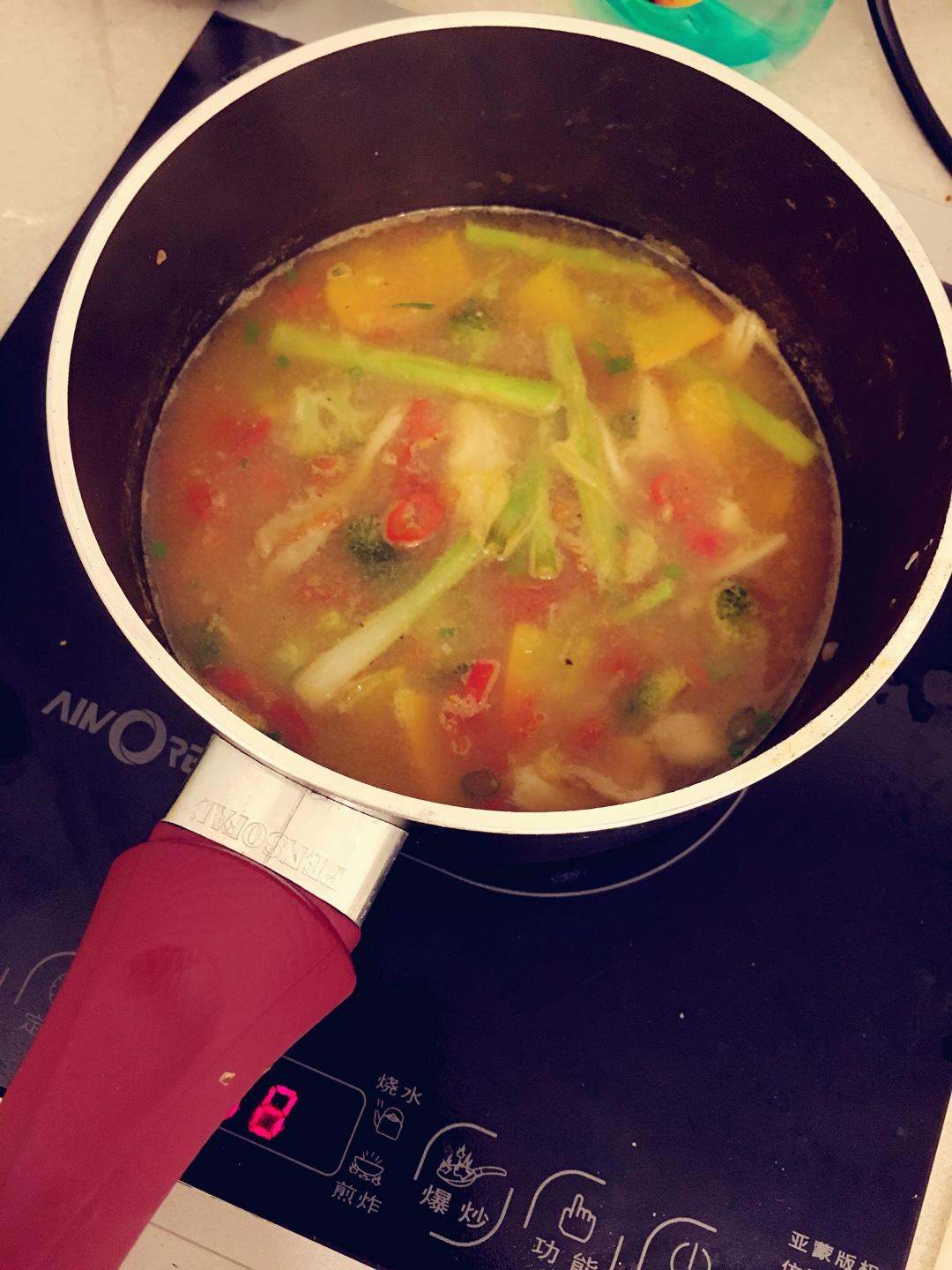 【吃素那點小四兒 減肥餐·第二篇】熱湯· 味增蔬菜湯的做法 步骤5