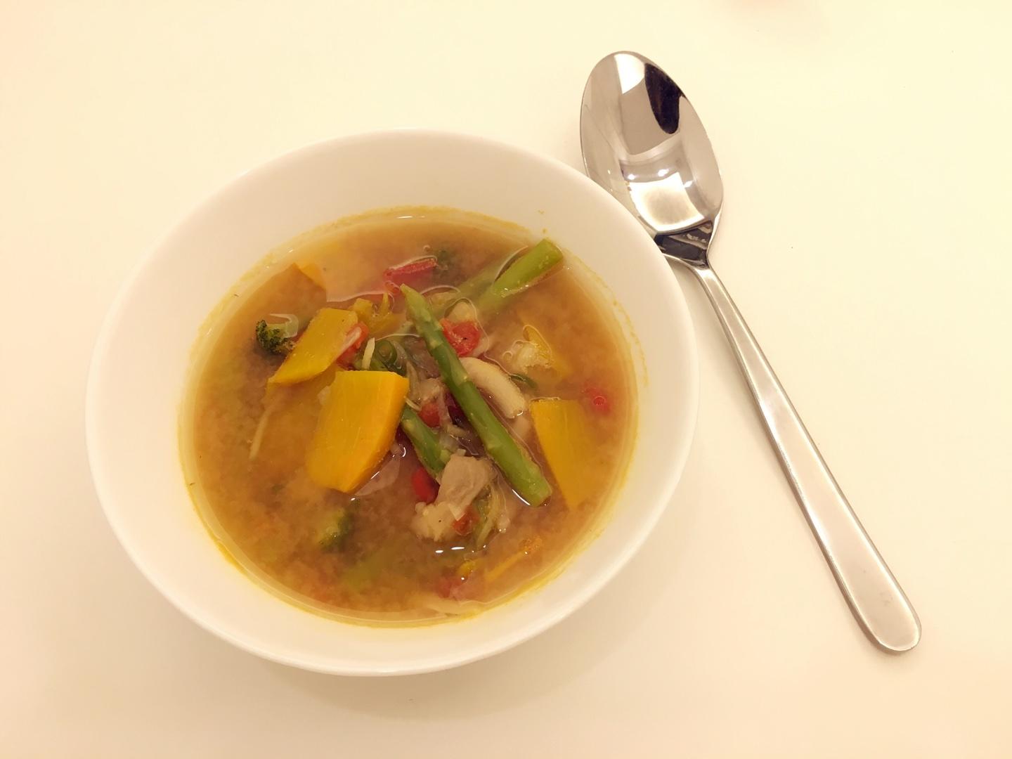 【吃素那點小四兒 減肥餐·第二篇】熱湯· 味增蔬菜湯的做法 步骤6