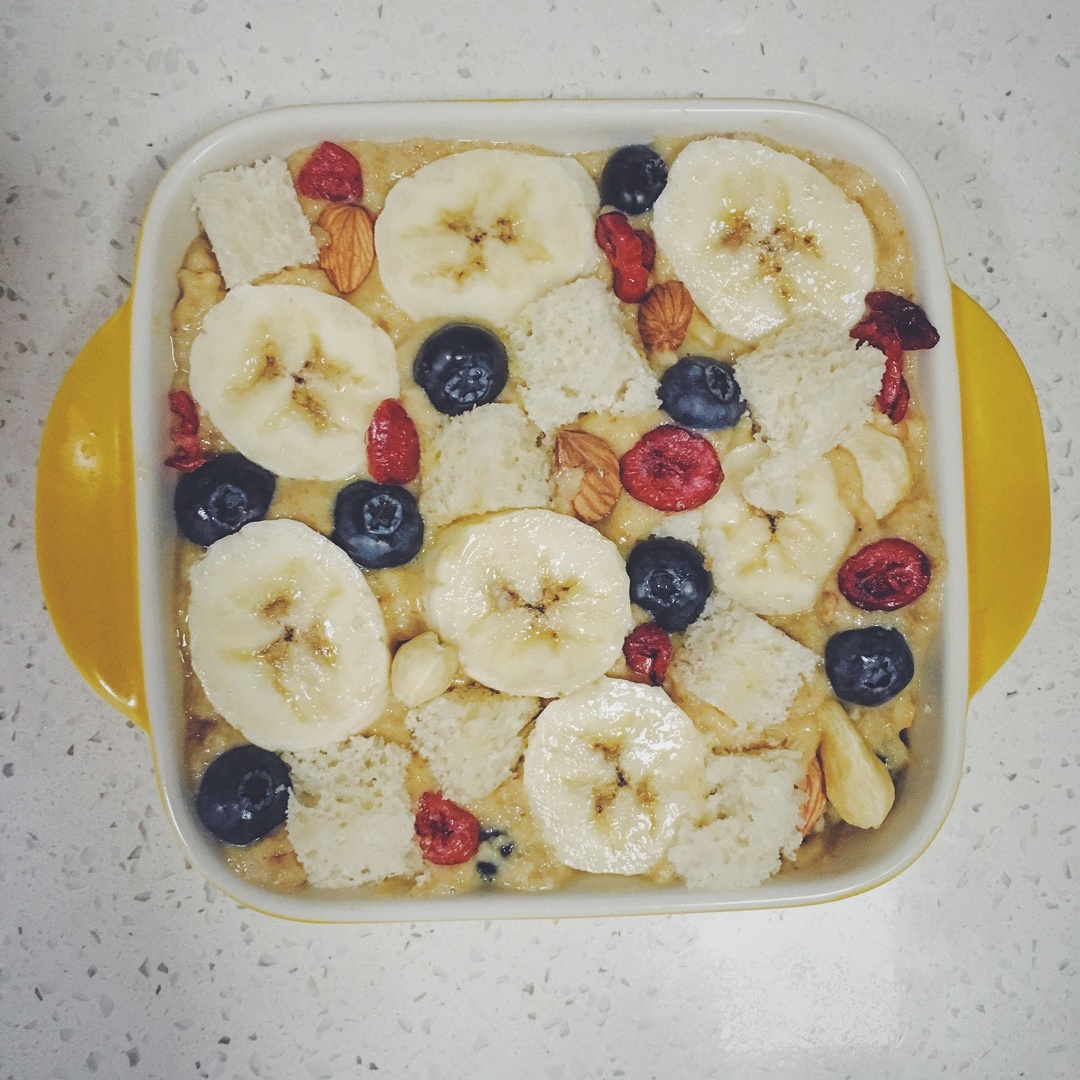 香蕉藍莓蛋奶烤麥片吐司（減脂健身餐）的做法 步骤10
