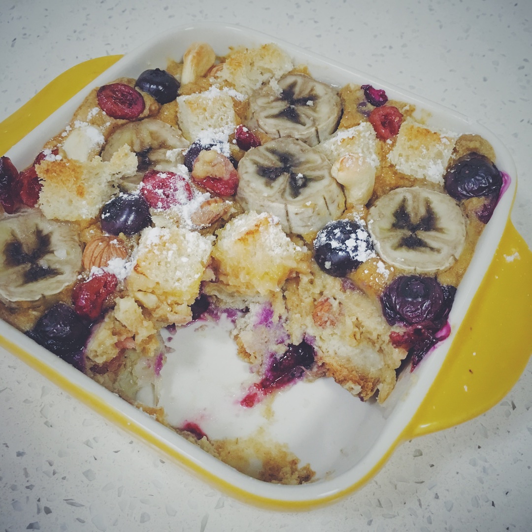 香蕉藍莓蛋奶烤麥片吐司（減脂健身餐）的做法 步骤11