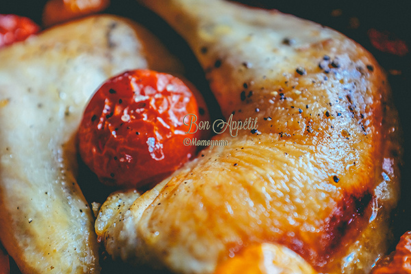番茄土豆烤雞腿—Toast chicken with cherry tomatoes and butter potatoes的做法 步骤3