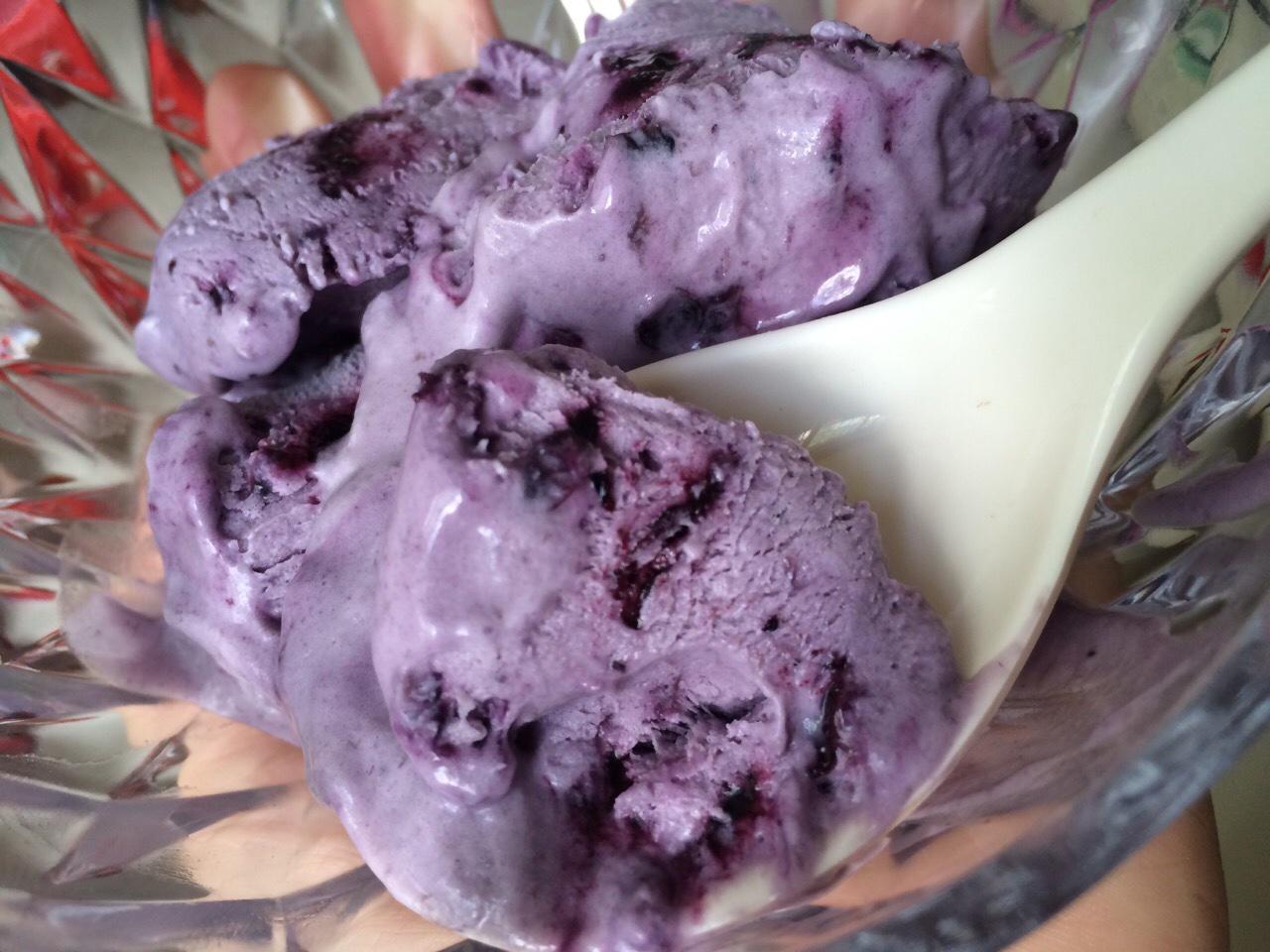 藍莓冰激凌-順滑零冰渣版的做法 步骤14