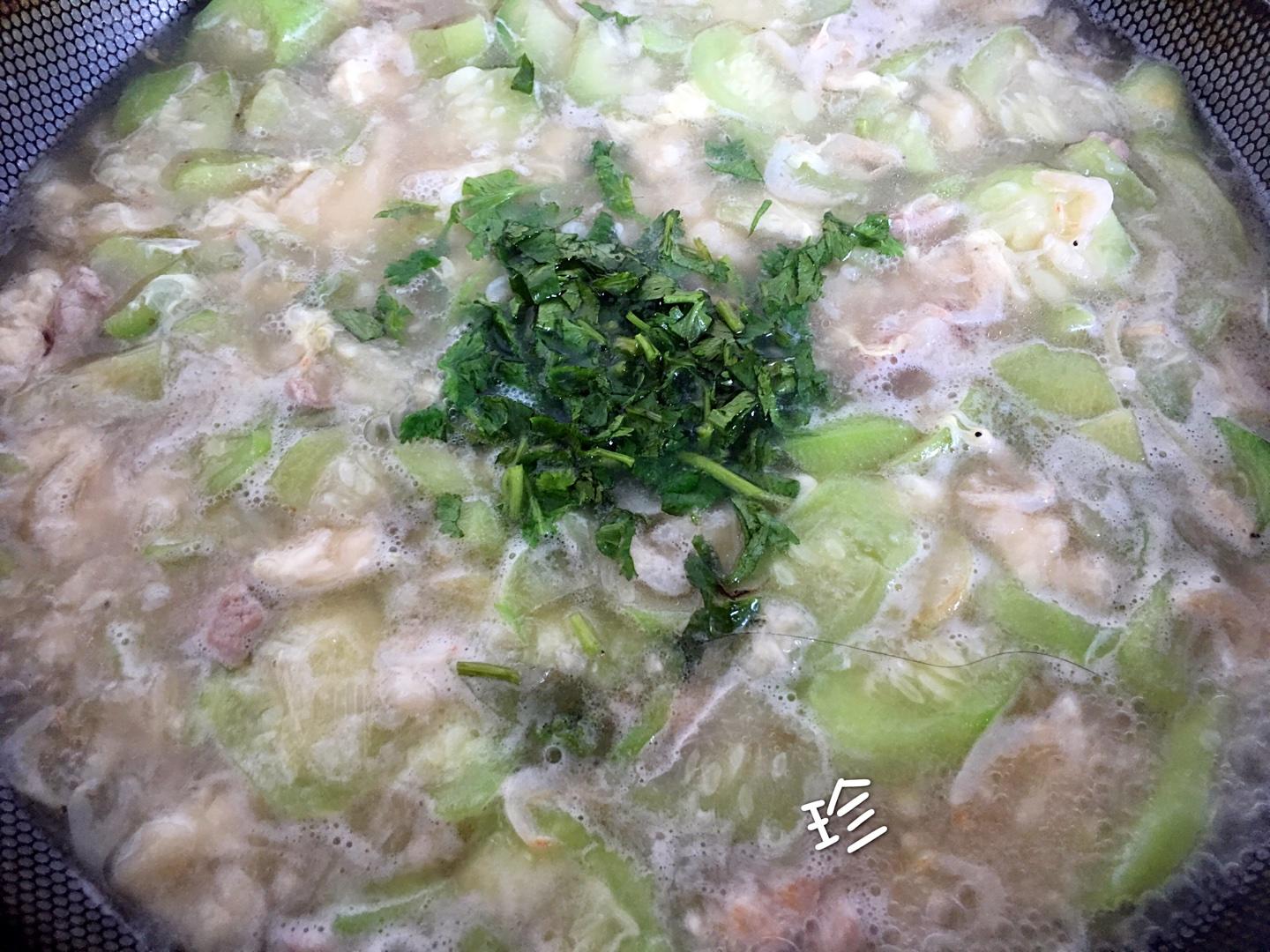 絲瓜蝦皮疙瘩湯的做法 步骤8