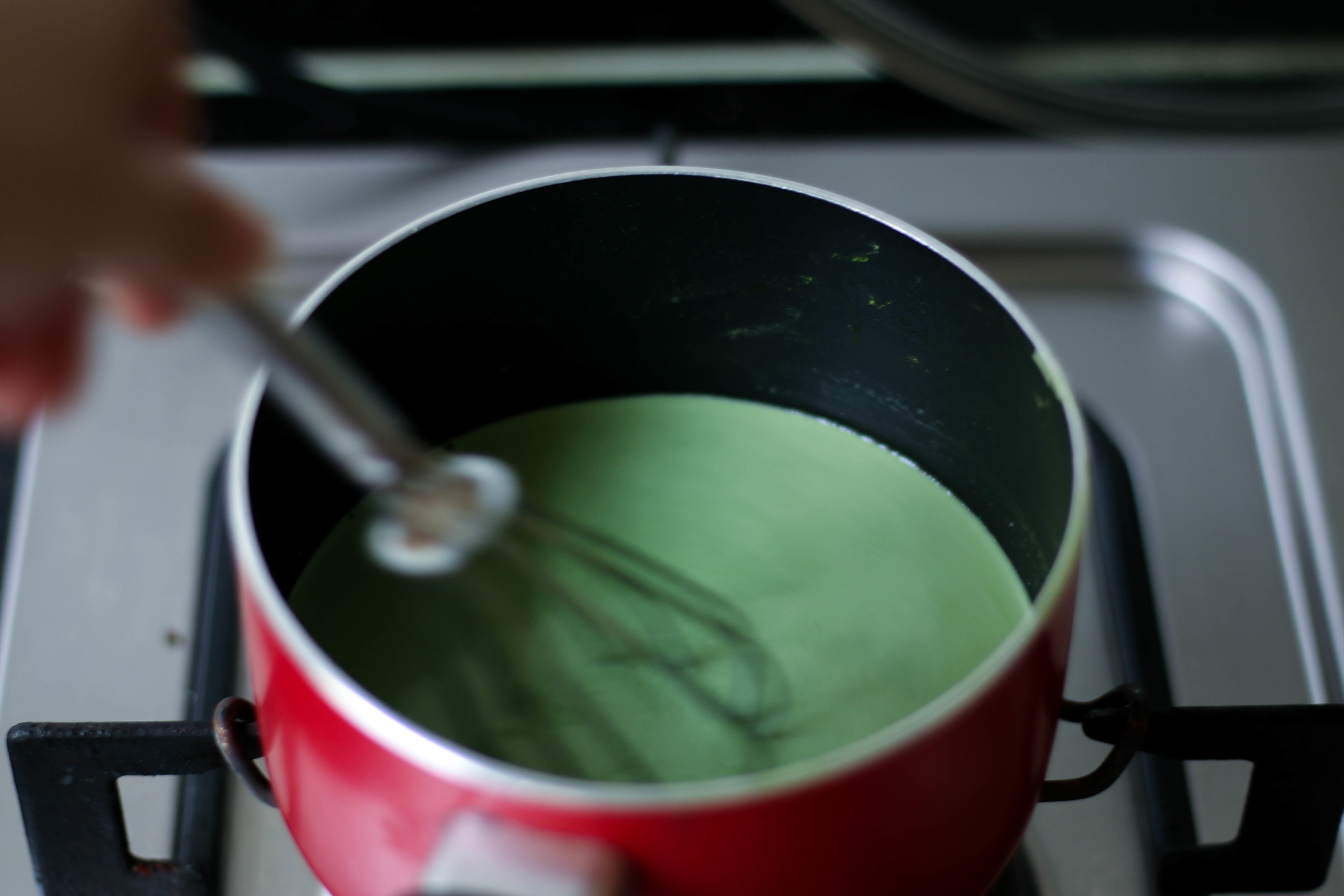 低脂抹茶奶凍的做法 步骤6