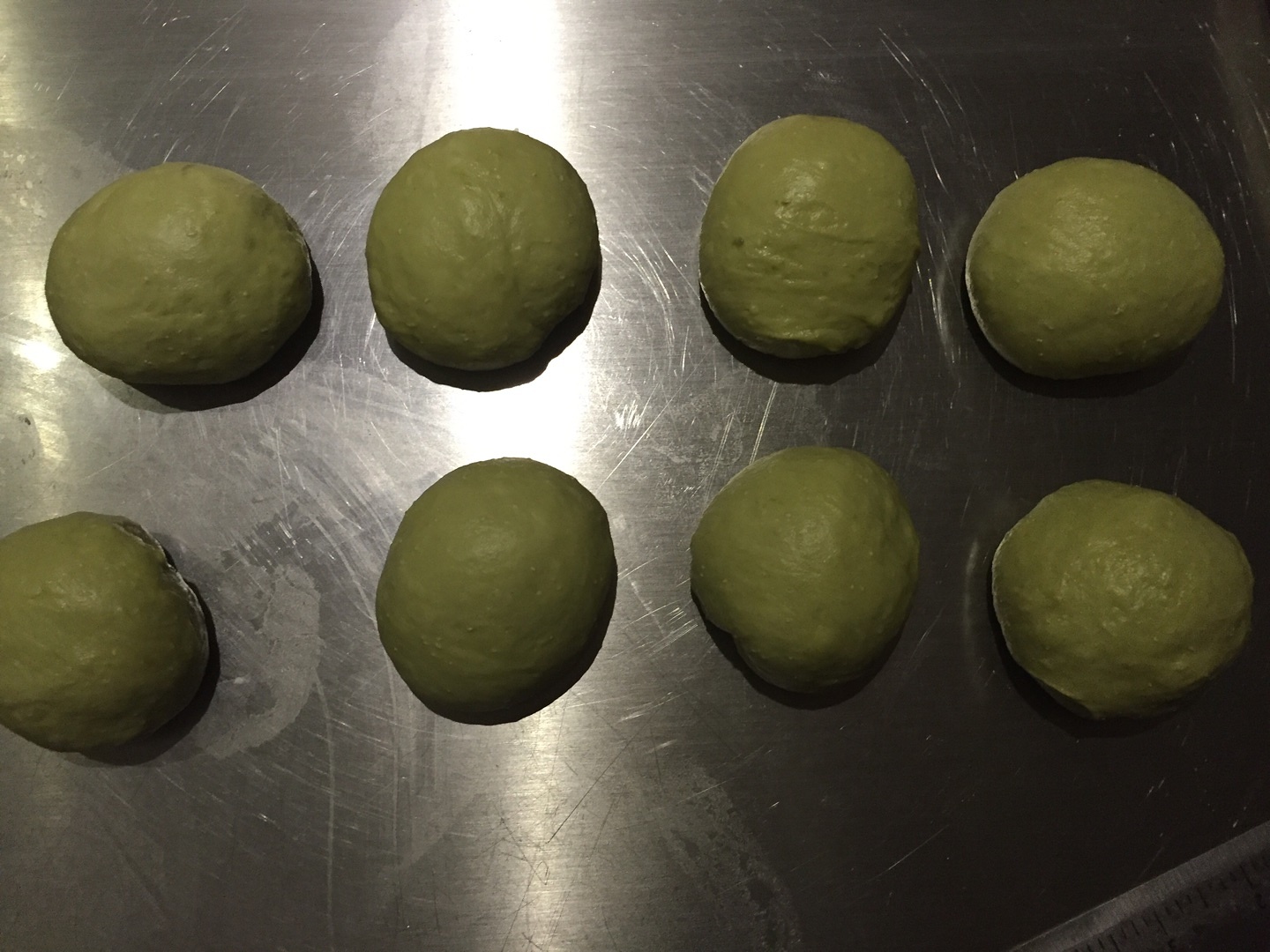 抹茶小葉子麪包~天然酵種的做法 步骤3