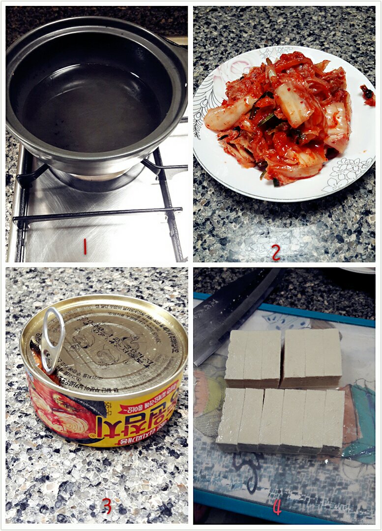 韓國金槍魚辣白菜湯참치김치찌개的做法 步骤3