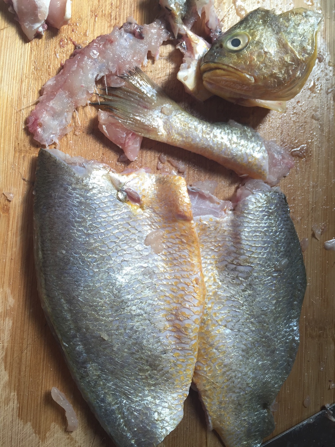 魚豉蒸黃魚的做法 步骤1