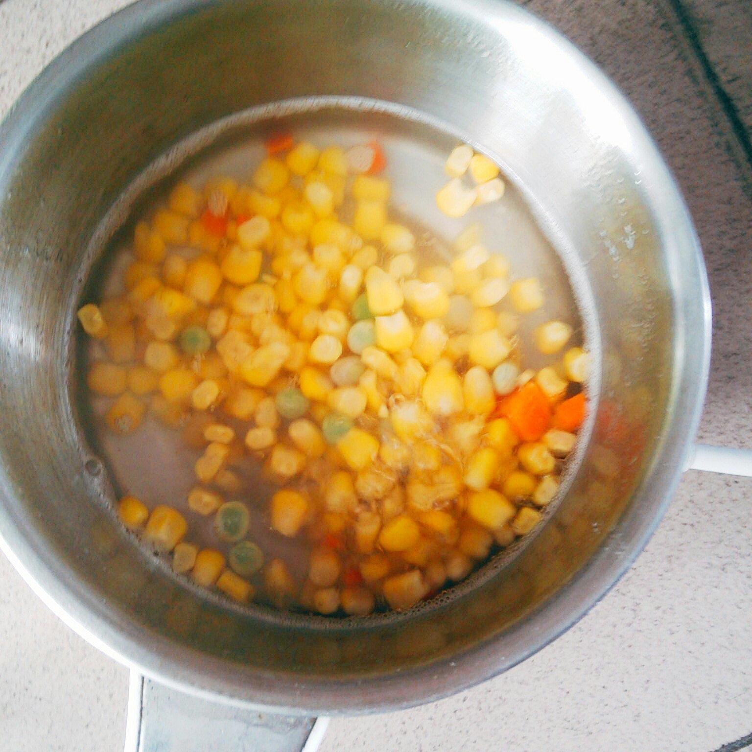 玉米時蔬油醋汁沙拉(宿舍簡易版)的做法 步骤2
