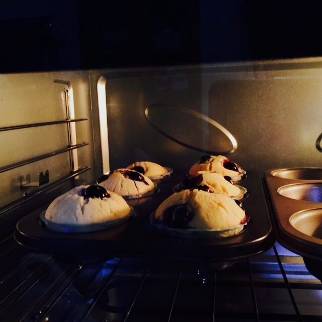 第二次嘗試，加了藍莓，Muffin的做法 步骤1