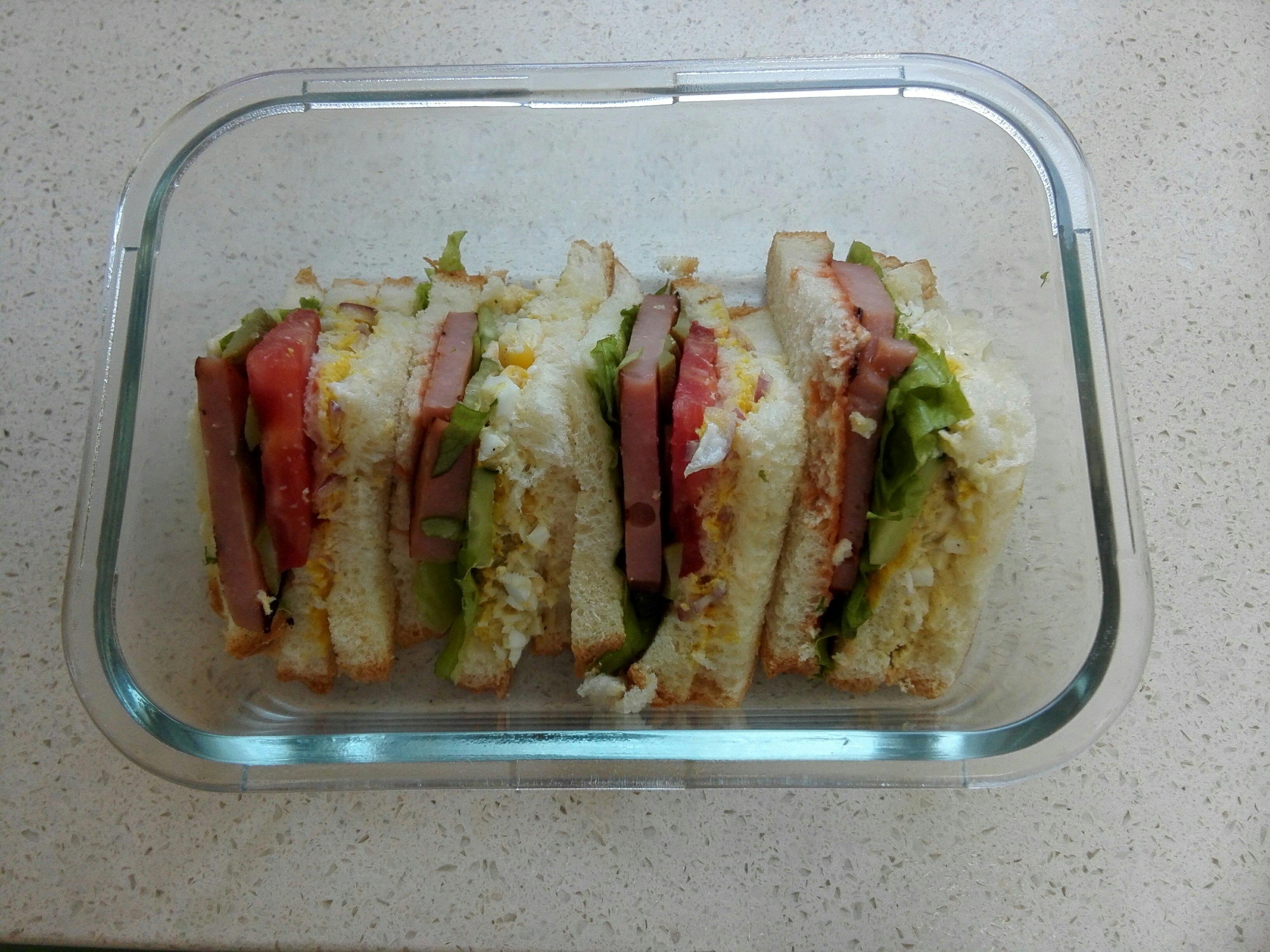 簡單的三明治組合的做法 步骤6