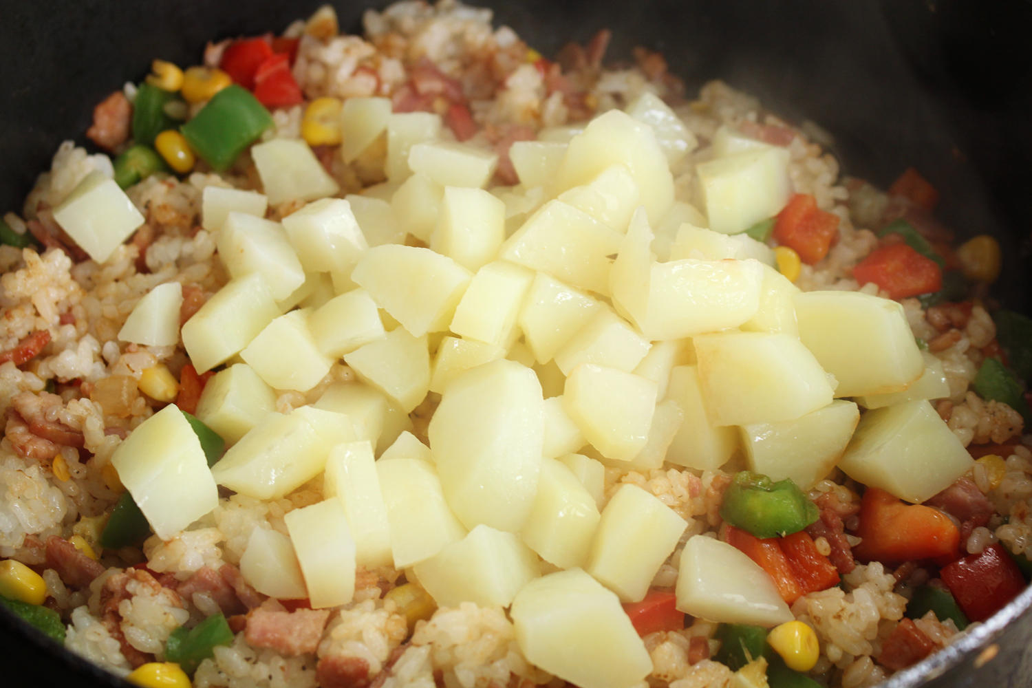 #海爾嫩烤箱# 培根土豆泥焗飯的做法 步骤10