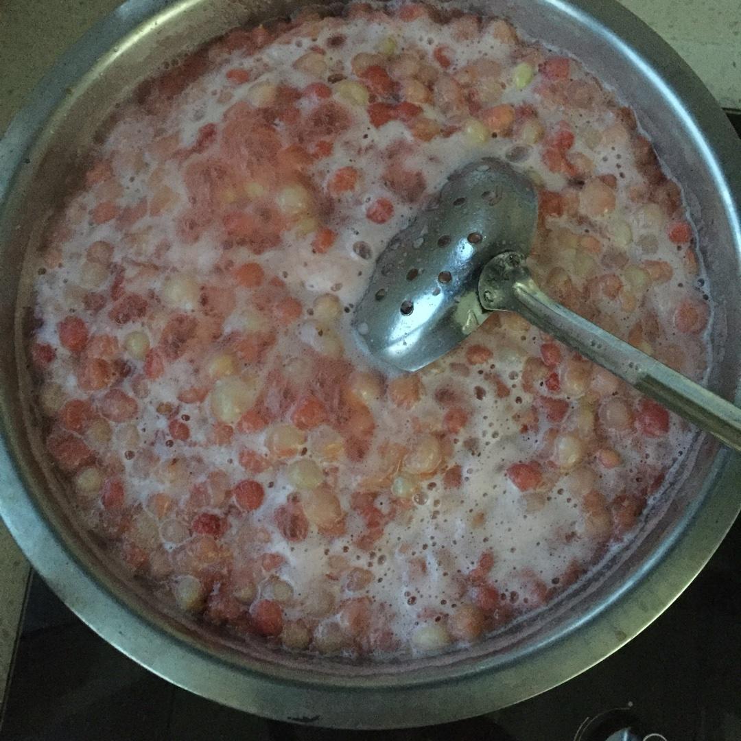 自制毛櫻桃醬的做法 步骤4