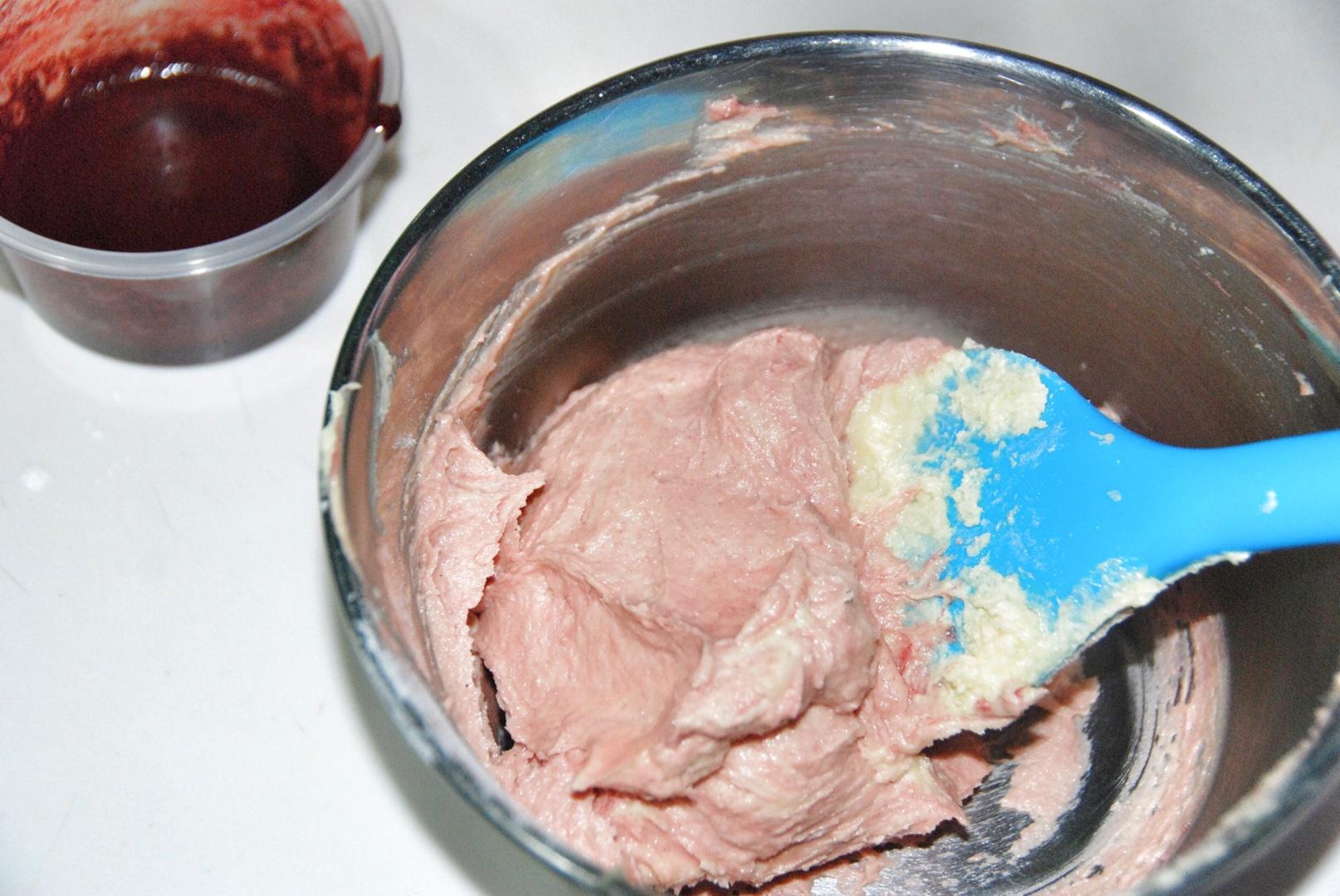 粉紅蔓越莓雙色磅蛋糕的做法 步骤5