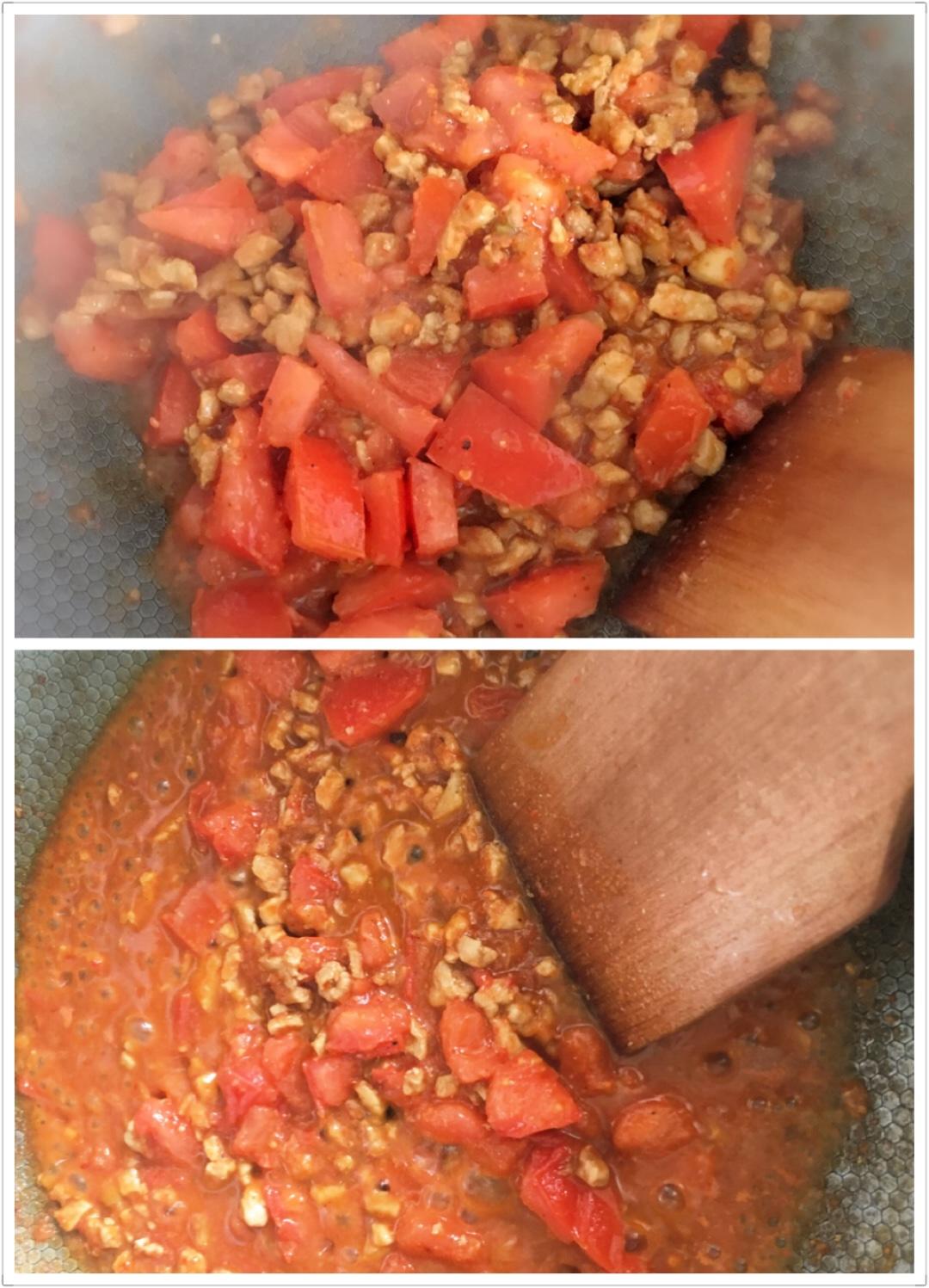 番茄肉丁湯麪的做法 步骤4