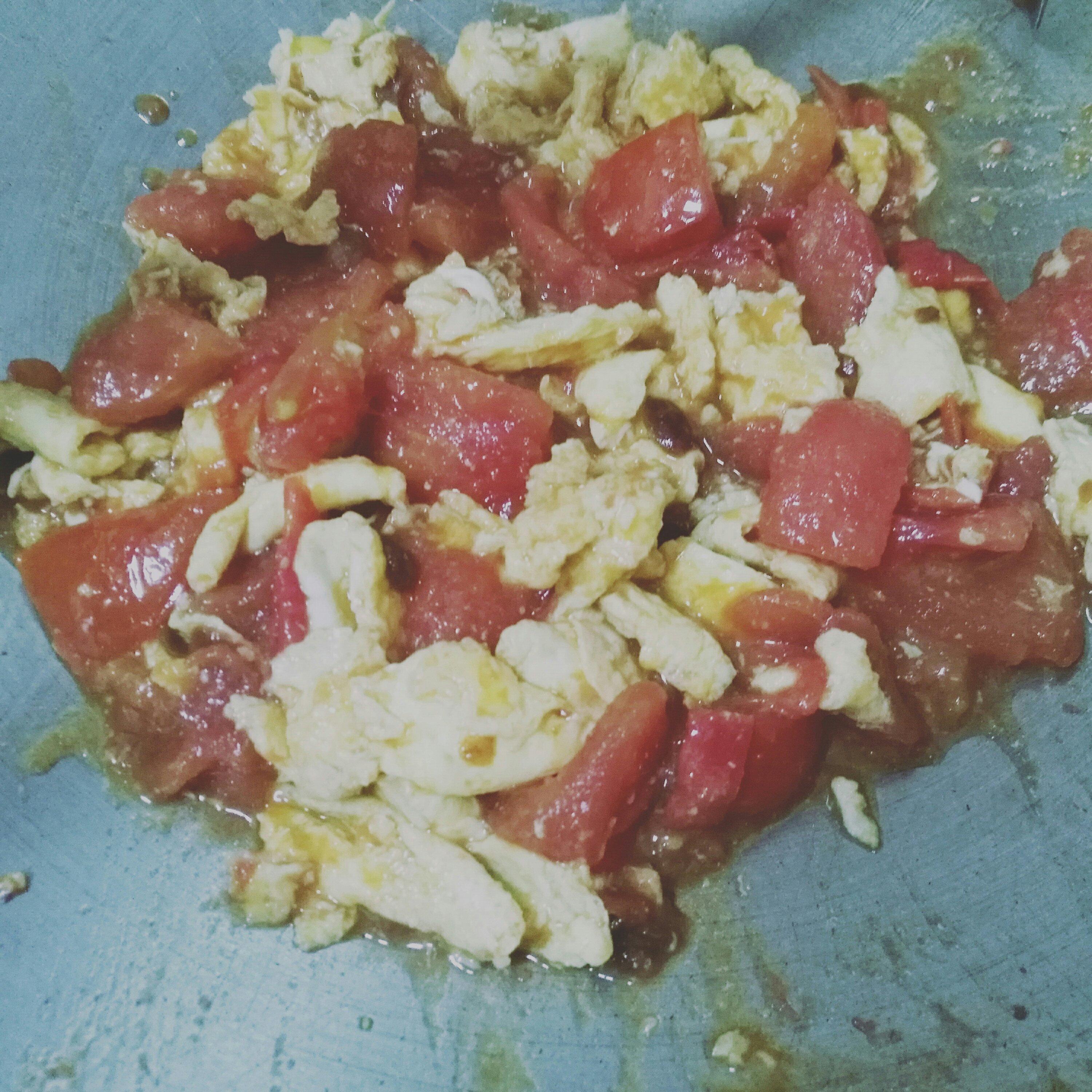 番茄雞蛋蓋飯的做法 步骤5