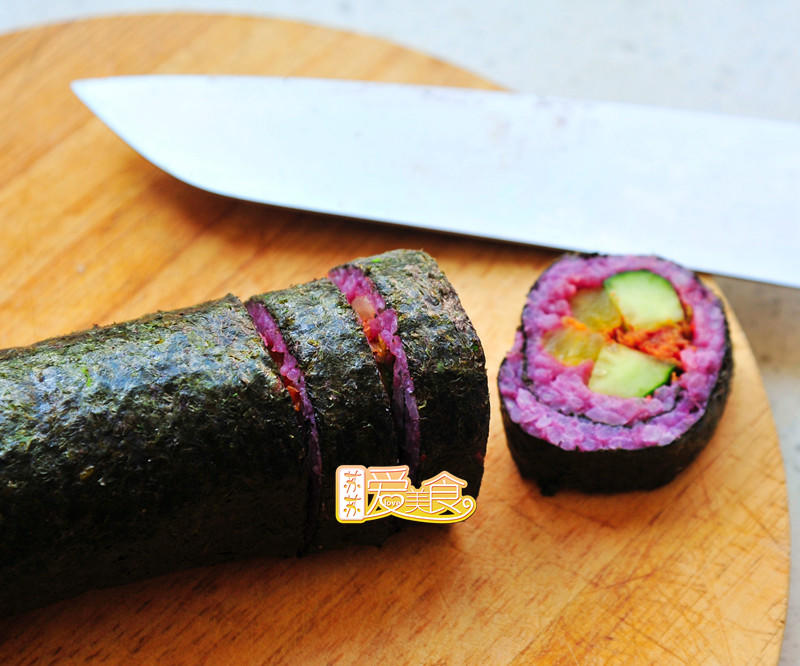 紫薯壽司卷的做法 步骤6