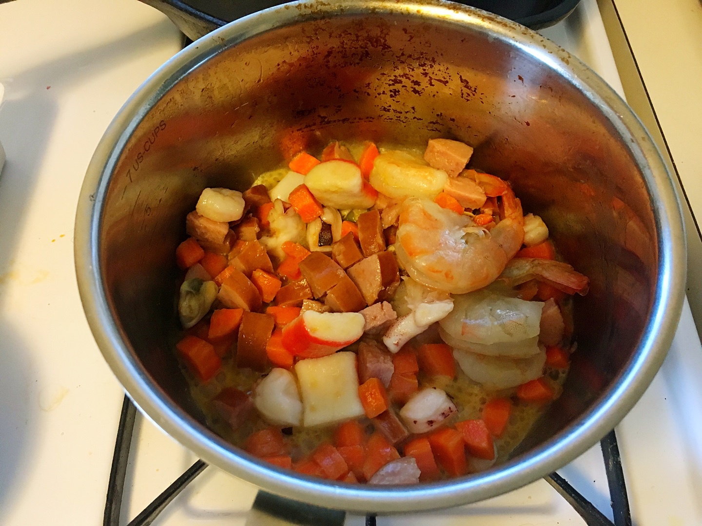 咖哩海鮮豆腐煲的做法 步骤3