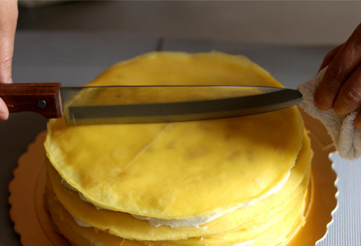芒果千層蛋糕的做法 步骤24
