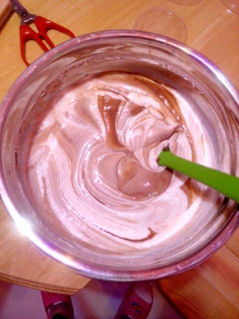 熟蛋黃版的巧克力冰淇淋的做法 步骤8
