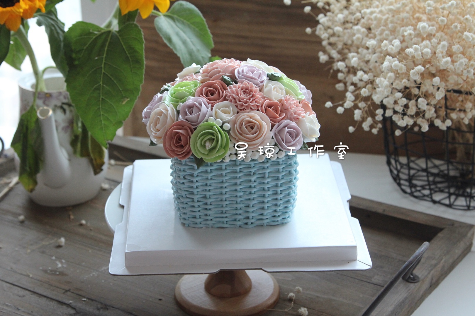 韓式裱花蛋糕欣賞的做法 步骤9