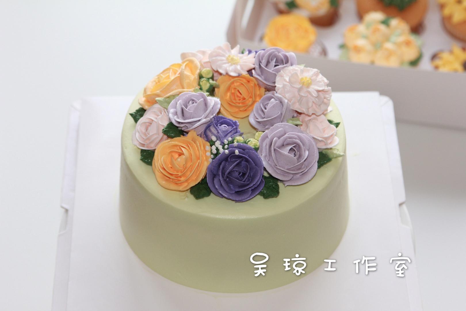 韓式裱花蛋糕欣賞的做法 步骤12