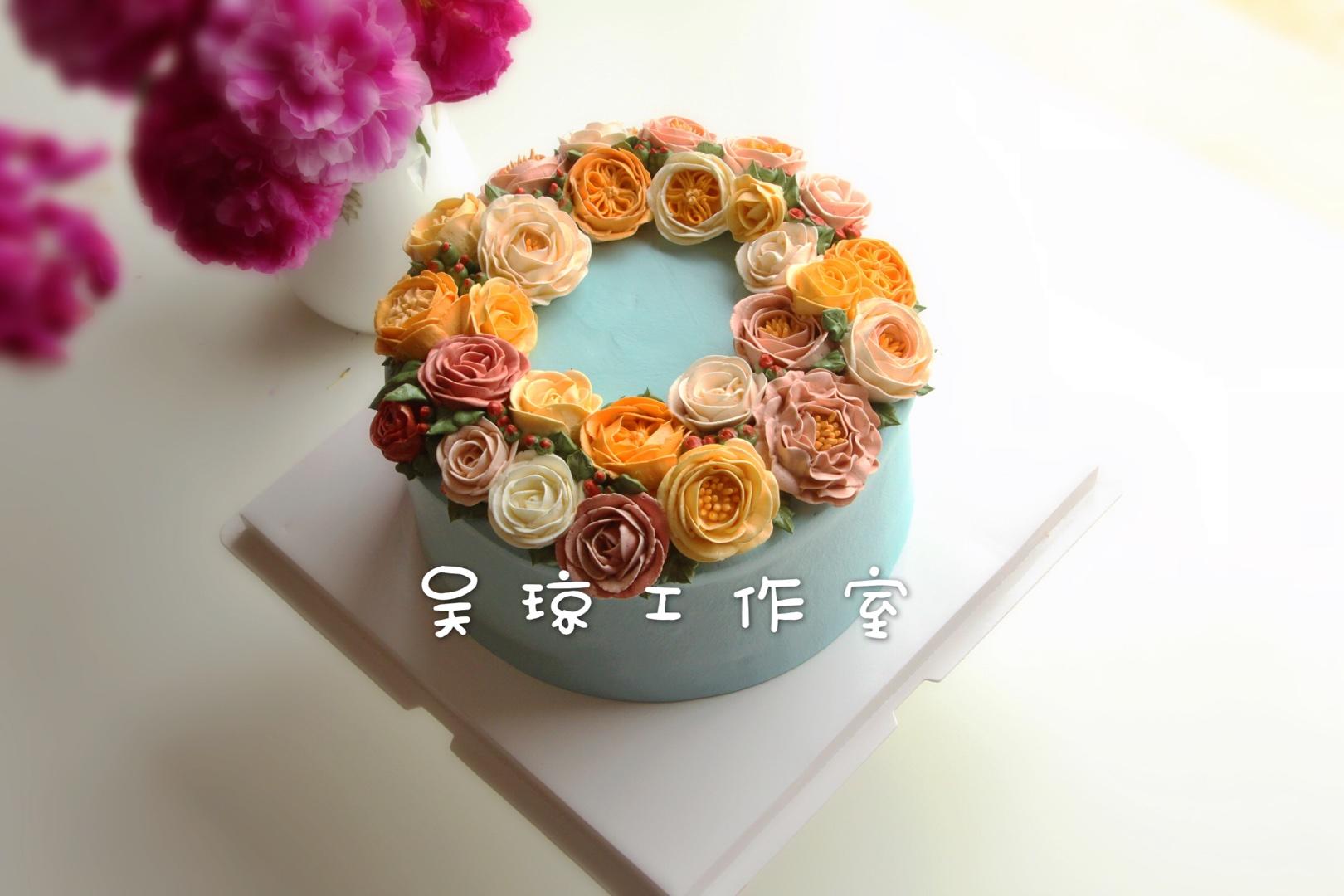 韓式裱花蛋糕欣賞的做法 步骤11