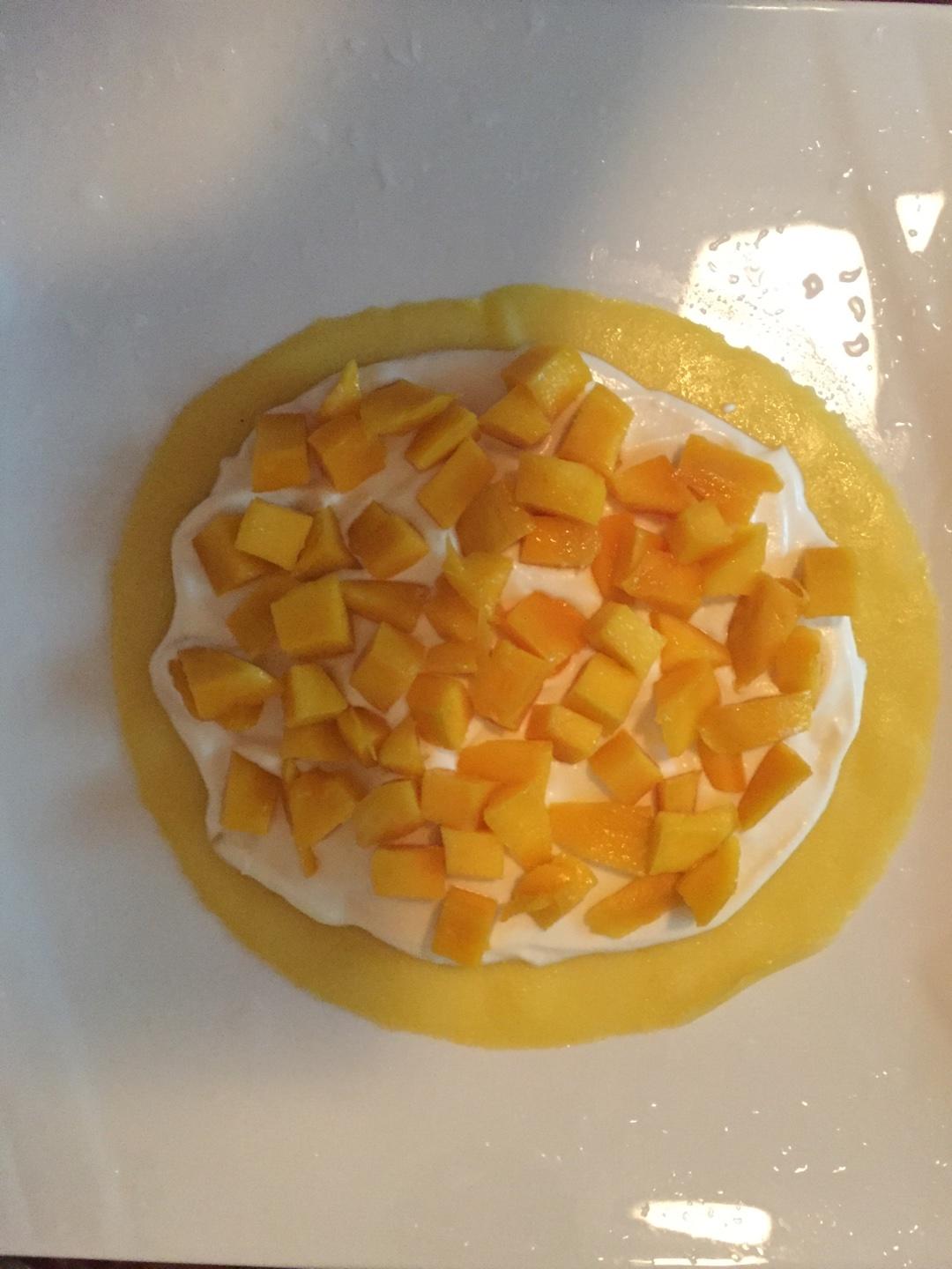 芒果千層蛋糕的做法 步骤7