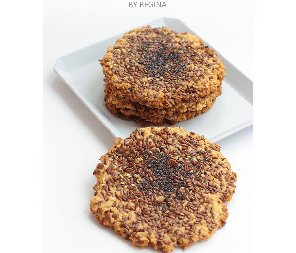 【增肌減脂】快手 亞麻籽罌粟燕麥薄餅乾的做法 步骤4