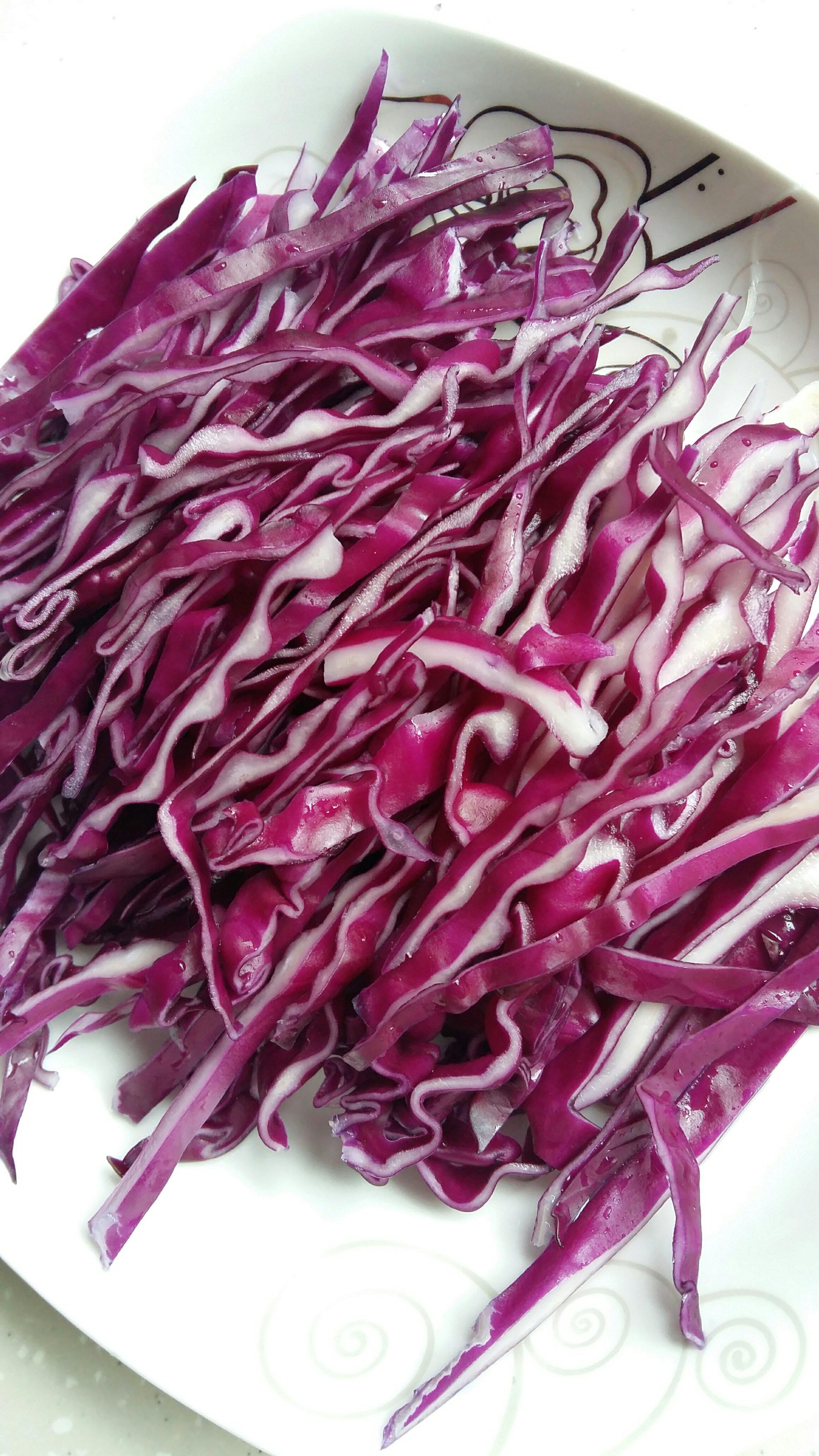紫甘藍炒飯的做法 步骤1