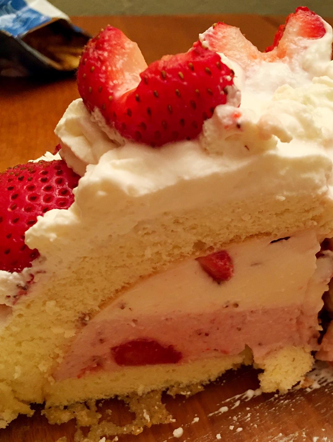 草莓炸彈蛋糕（白巧克力慕斯+草莓慕斯雙層內餡兒）的做法 步骤9