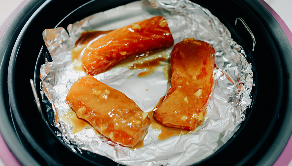 味噌烤三文魚—空氣翻炸鍋版的做法 步骤4