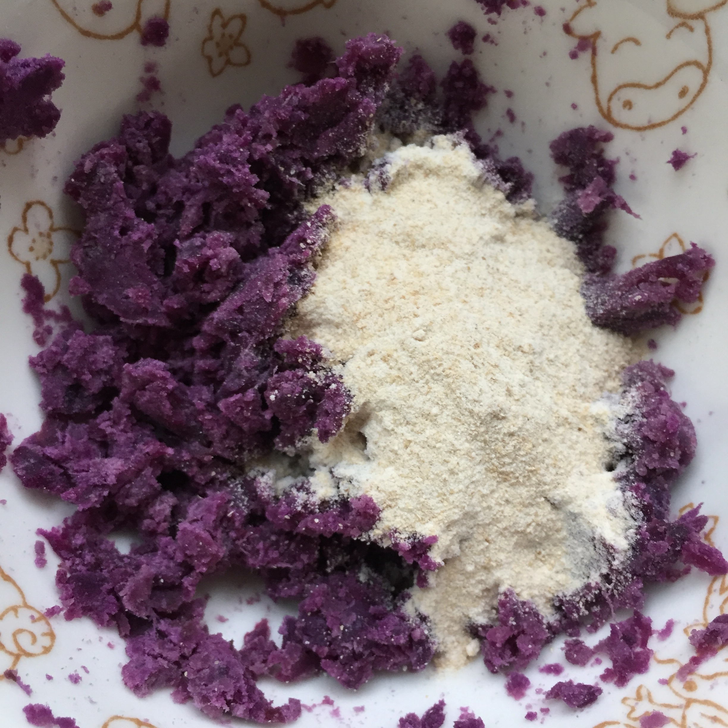 全麥紫薯餅（減脂碳水低GI）糯米口感的做法 步骤3