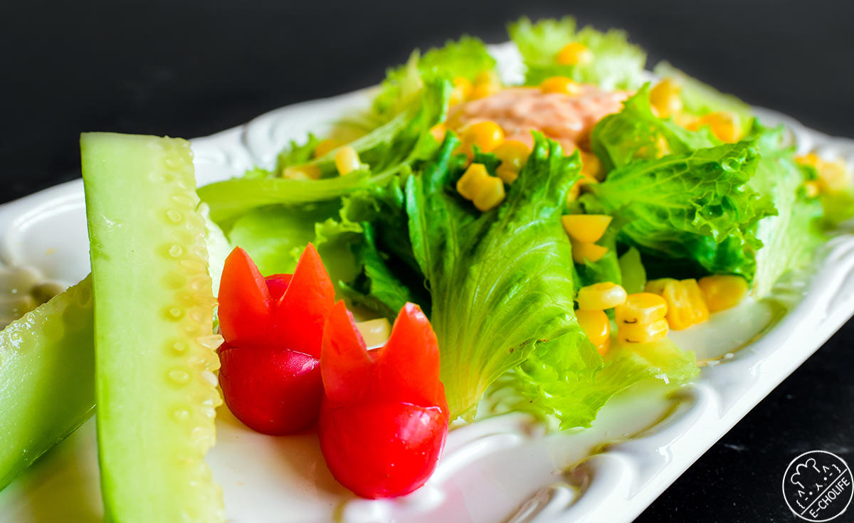 田園蔬菜沙拉 佐 自制千島醬的做法 步骤3