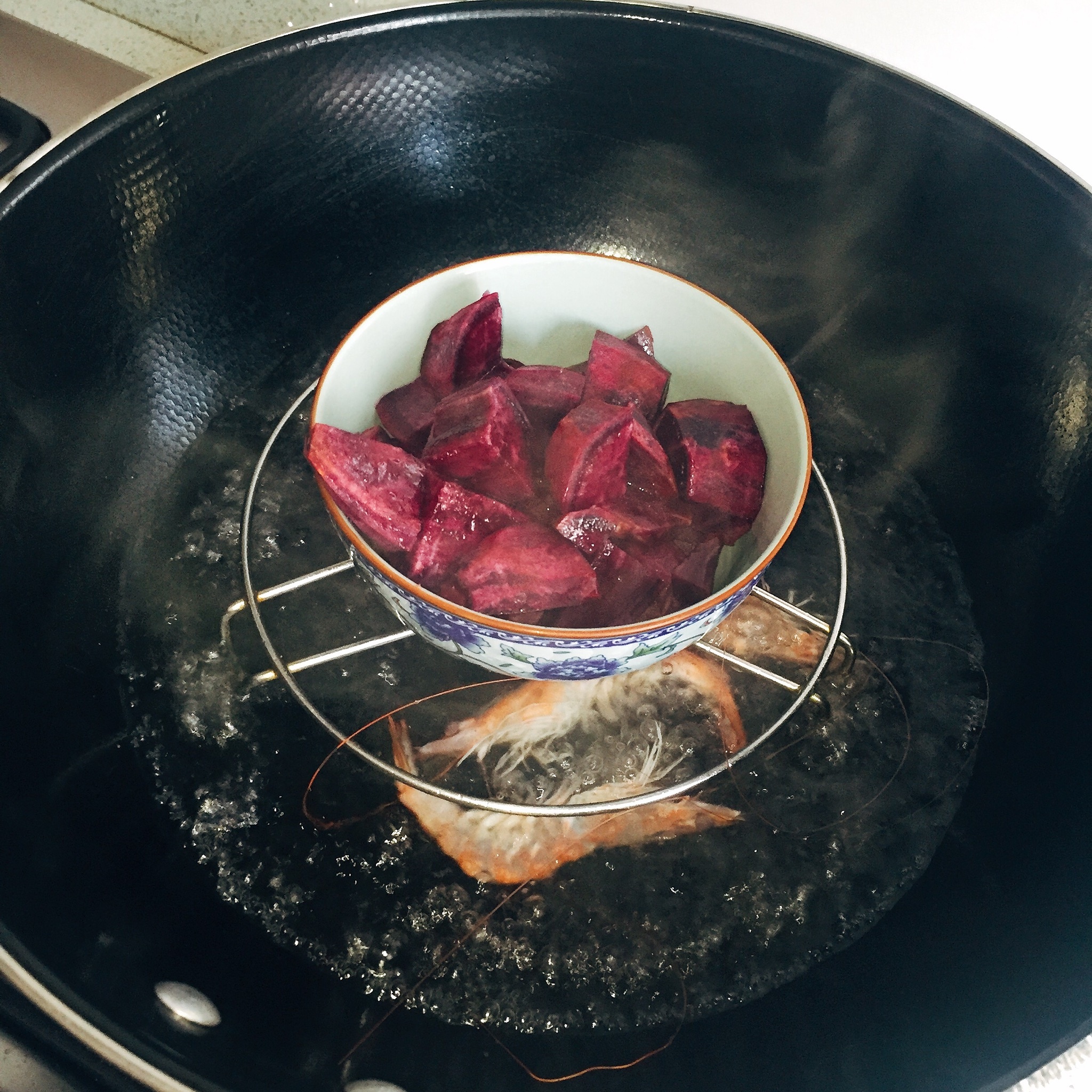 多彩蔬果紫薯帝王沙拉的做法 步骤2