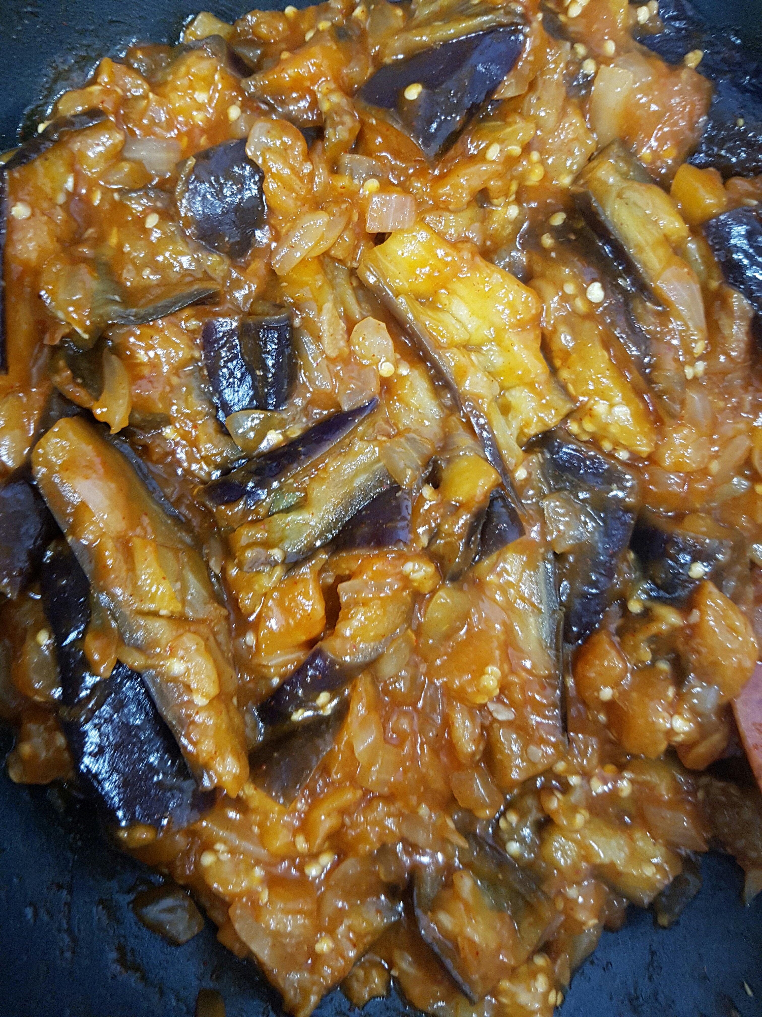 韓式醬悶茄子的做法 步骤10