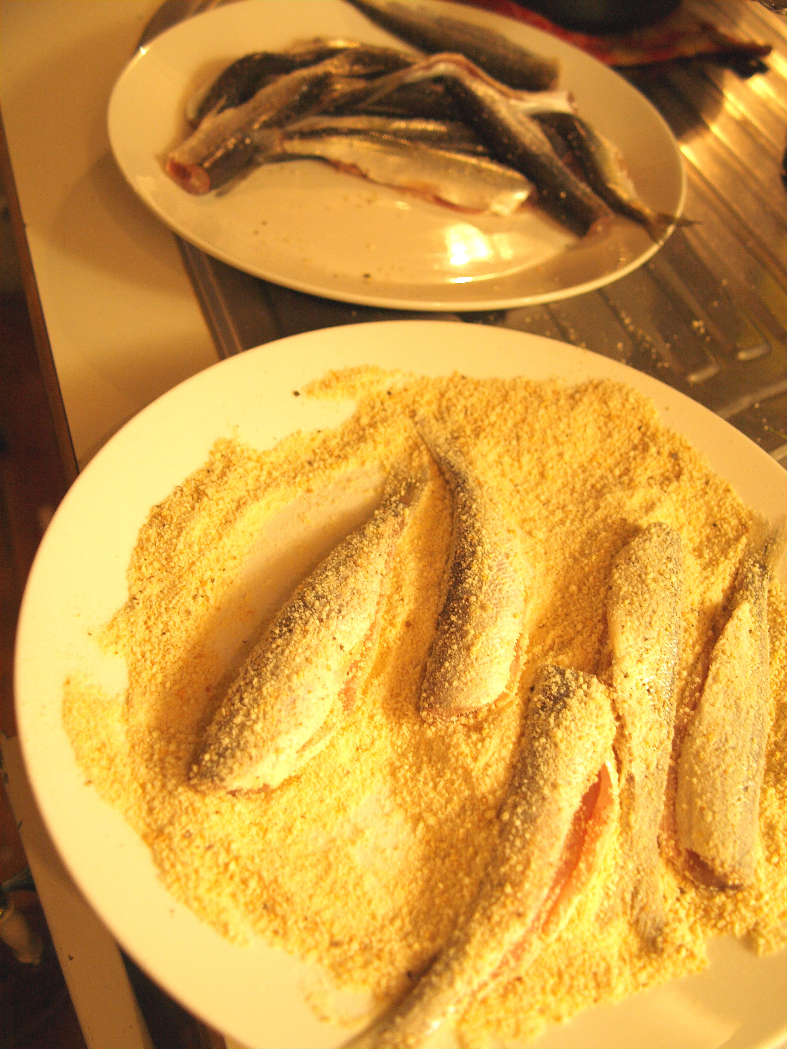 五香玉米粉香炸小魚配純素越南春捲的做法 步骤1
