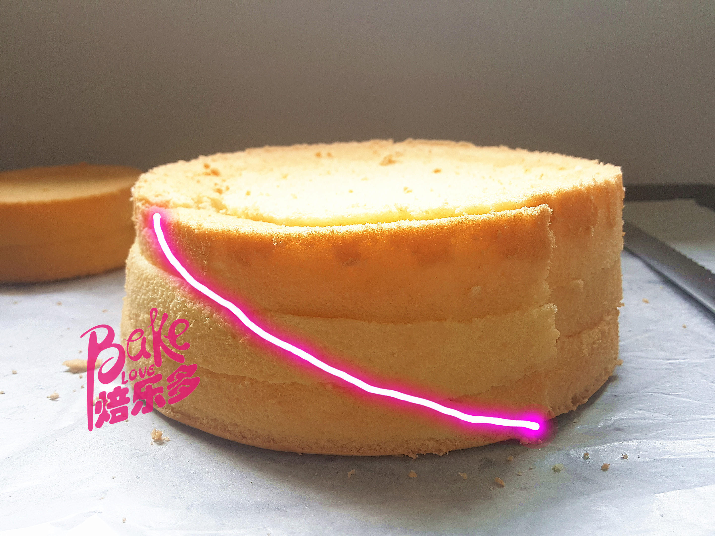雙層山道汽車場景水果奶油蛋糕（拼接步驟圖，2磅版）的做法 步骤1