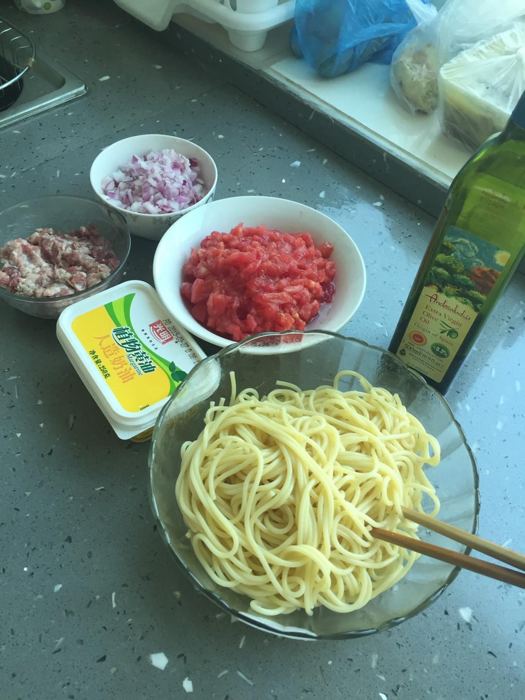 番茄肉醬意大利麪的做法 步骤3