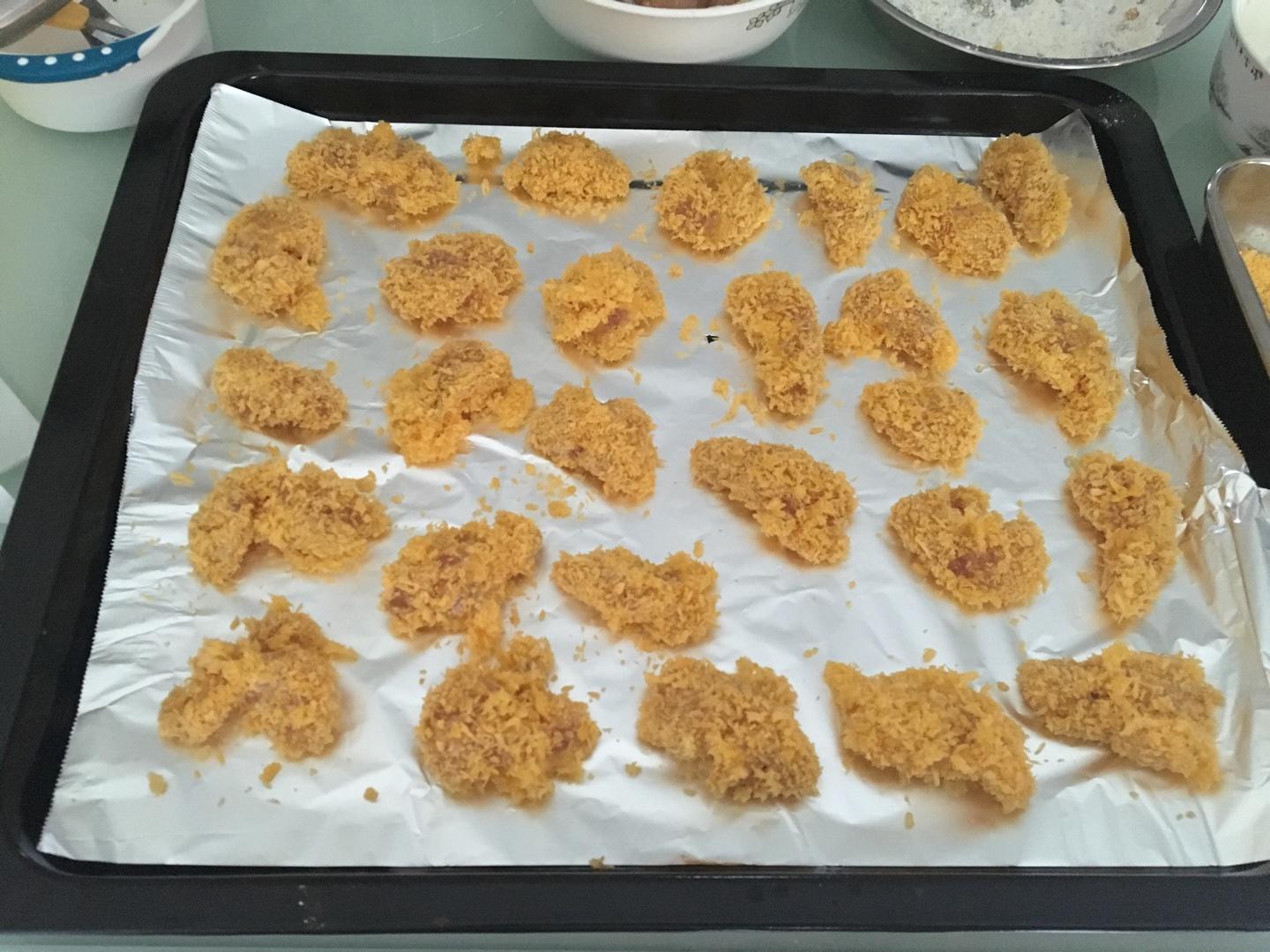 健康雞米花（烤箱版，低脂高蛋白）的做法 步骤3