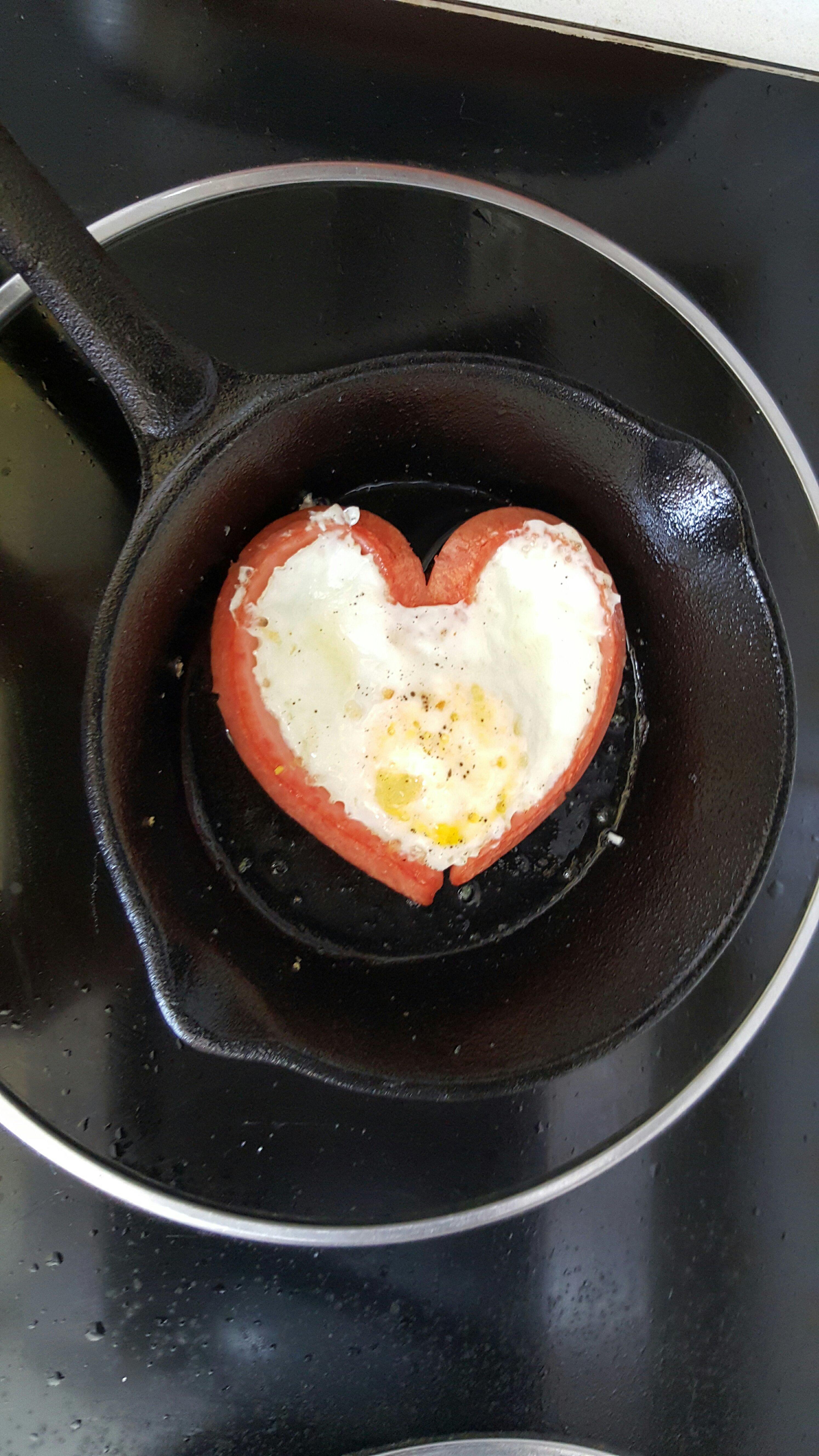 愛心火腿腸煎蛋的做法 步骤8